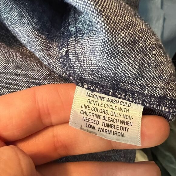 Style & Co 100% linen button down shirt - Picture 7 of 10